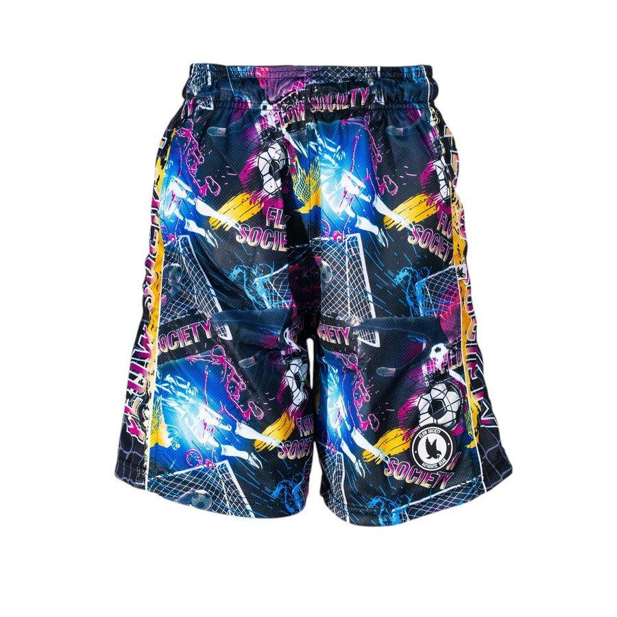 Flow Society Big Boys' 7" Goalie in the Net Shorts - Black - BLACK